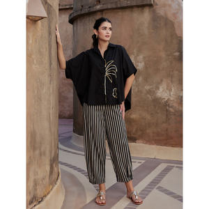 Conjunto de Dos Piezas de Verano para Mujer, Top Holgado con Lentejuelas y Pantalones - Product Image 2