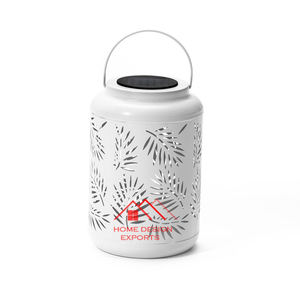 Lanterne en métal à suspendre Lanterne en fer plaqué laiton Décor de mariage et de couloir Lanterne en verre suspendue au design percé - Product Image 4