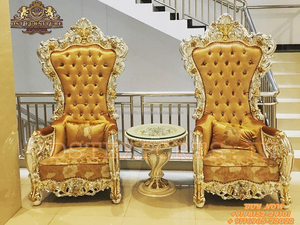 Roi Style Trône Chaises Pour Salon D'or Roi Taille Accent Chaises Pour Salon Chaises Design Pour La Maison - Product Image 4