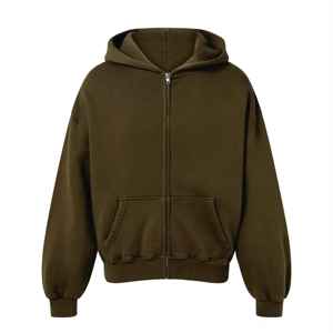 Latest Fashion 2024 Man <b>Zip</b> <b>up</b> Winter Sweatshirt Oversized Heavyweight Hoodies Cotton Fleece Zipper Hoodie for Men's - Product Image 1