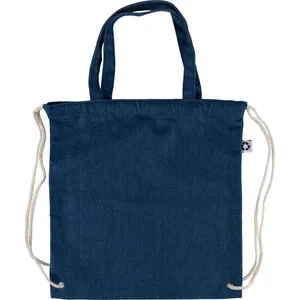 Zainetti Sportivi Promozionali in Denim Riciclato Sostenibile con Coulisse per Gadget - Product Image 2