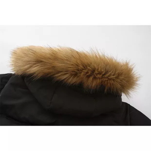 Blouson matelassé surdimensionné personnalisable avec col montant, style streetwear, séchage rapide, 100% coton, vêtement d'extérieur d'hiver - Product Image 5