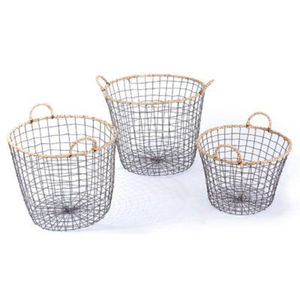 Panier de rangement de cuisine en fer forgé géométrique, panier à légumes et à fruits en fil métallique, panier à pain rond en métal écologique de grande taille - Product Image 2