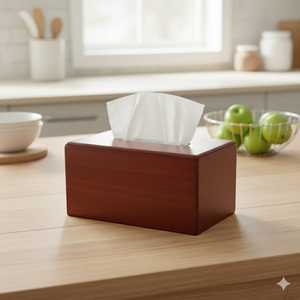 Boîte à mouchoirs de bureau moderne de grande taille, personnalisable, en bois, écologique, durable, pour la maison, la cuisine, en stock, prêt à être expédié - Product Image 2
