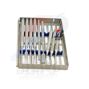 9 Pcs VISTA kit Dentaire Parodontal Microchirurgie Tunneling Instrument Titane Bleu - Product Image 4