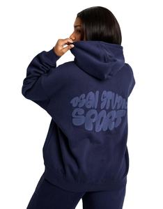 Broderie délavé recadrée Sport Street Wear Logo personnalisé bouffée impression deux 2 pièces pantalons de survêtement et sweat à capuche ensemble Joggers survêtement femmes - Product Image 1