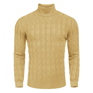 Pull en maille côtelée respirante pour homme, taille plus, col rabattu fin, anti-boulochage, pour l'hiver et l'automne - Product Image 3
