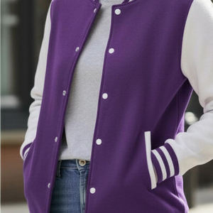 Veste universitaire surdimensionnée pour femmes de qualité supérieure, meilleur fabricant et fournisseur, veste universitaire pour femmes de haute qualité - Product Image 5