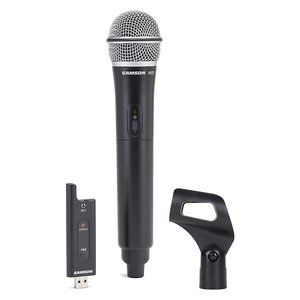 Samson Hx01 Handheld <b>Wireless</b> <b>Microphone</b> Kit With Usb Receiver And Mic Stand For Live Performance And Recording - Product Image 1