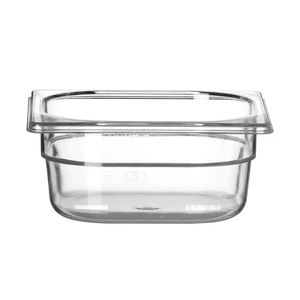 Contenitore per Alimenti Gastronorm 1/6 HENDI Profi Line Trasparente 1L GN 1/6 Dimensioni 176x162x(H)65mm - Product Image 1