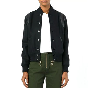 Veste universitaire pour femmes en cuir de laine personnalisée à la mode fabriquée au Pakistan à bas quantité minimale de commande Service OEM - Product Image 2