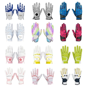 Breathable Genuine Leather Golf <b>Gloves</b> with Custom Logo Colored Cabretta Leather Golf <b>Gloves</b> Breathable Adjustable Wrist Straps - Product Image 5