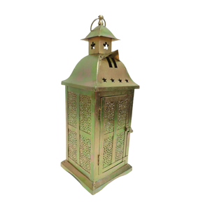 Linterna colgante de hierro de metal gris antiguo hecha a mano con portavelas estilo Ins para el hogar y el jardín decorativo de Navidad - Product Image 2