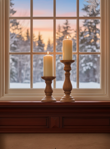 Portavelas de Madera Maciza en Forma de Pilar para Decoración de Hogar de Lujo y Colección de Regalos - Product Image 6