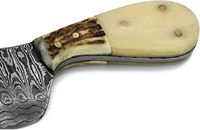 Couteau de chasse Damas forgé à la main personnalisé en acier à haute teneur en carbone extérieur épée Dollar gaine poignée OEM pris en charge PK origine haute