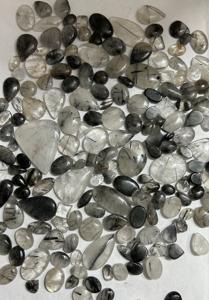 Cabochon de quartz rutile noir naturel de qualité AAA Prix bon marché Pierres précieuses semi-précieuses rutiles noires personnalisées Forme mixte lâche - Product Image 4