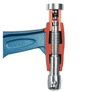URKO 4003-H Screw <b>Clamp</b> with 200 mm Clamping Width 120 mm Throat Depth 35 X 8 mm Metal Folding Handle - Product Image 3