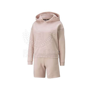 Sudaderas ligeras para mujer, conjunto corto, ropa informal transpirable cómoda, conjunto corto de sudaderas con capucha para mujer - Product Image 1