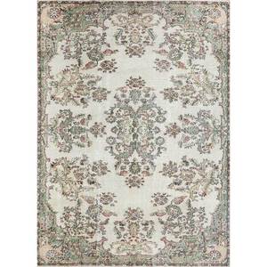 Alfombra de Lana Anudada a Mano, Rectangular, Abstracta, con Medallón Verde Vintage, para el Hogar, Alfombra Grande para Sala de Estar, Pasillo, Pae-2730 - Product Image 1