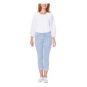 Jeans Skinny Svasati da Donna NYDJ in Denim Blu con Vita Alta e Decorazione Tasche a Righe, Taglia XL - Traspiranti, Semplici ed Eleganti - Product Image 1