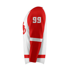 Vente en gros de maillots de hockey sur glace personnalisés uniforme d'équipe respirant tissu à séchage rapide brodé logo OEM ODM maillots - Product Image 3