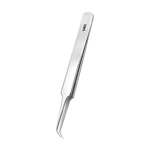 Pince à épiler de précision UBI en acier à haute teneur en carbone de 11,5 cm, outil multifonction à pointe fine pour extensions de cils et fabrication de bijoux - Product Image 1