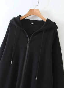 Sweat à capuche zippé doublé en tricot, conçu sur mesure par un fabricant professionnel, pour hommes, 100% coton, haute qualité, vente directe d'usine - Product Image 4