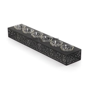 Colore nero verniciato a polvere di lusso di qualità In metallo pesante progettazione vassoio per servire succo di <span class=keywords><strong>limonata</strong></span> d'acqua a prezzo impressionante - Product Image 1
