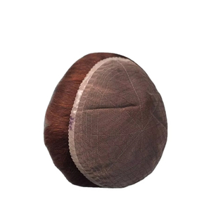 Perruque en cheveux humains avec dentelle frontale pour hommes - Cheveux indiens Remy légers et imperméables, prothèse - Product Image 1