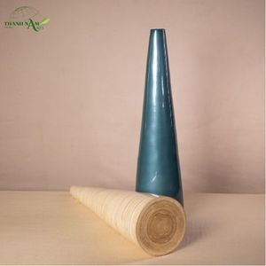 Vase de table en bambou enroulé moderne - Matériel naturel écologique et durable Décoration sculpturale avec diamètre personnalisé - Product Image 4