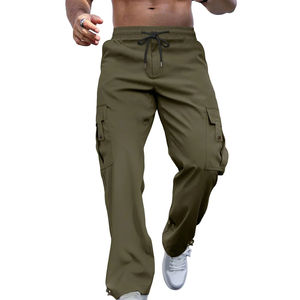 กางเกงคาร์โก้สไตล์ไฮสตรีทขายส่งจากโรงงาน กางเกงกันน้ำสำหรับผู้ชายใส่ทำงานหรือลำลอง มีกระเป๋าหลายช่อง - Product Image 1