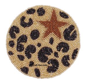 Good Quality Round Custom Seed Beaded Different Design <b>Cork</b> Drinking <b>Coaster</b> Household Accessories - Product Image 6