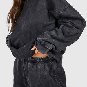 Ensemble de survêtement unisexe personnalisé avec logo, taille XL, 100% coton, imprimé, molleton, jogging, sweat-shirt, pantalon ajusté, deux pièces pour - Product Image 3