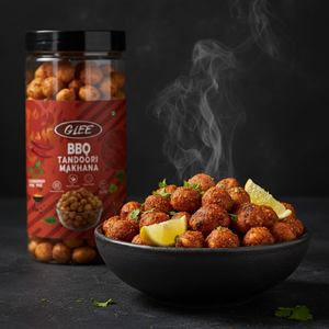 Glee Impex BBQ Tandoori Spicy Makhana 80g Pot de Noix de Raton Rôties Semi-Molles Sans Gluten Collation Saine Saveur Indienne Vente en Gros - Product Image 5