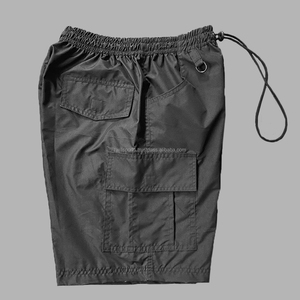 Pantalones Cortos Cargo Clásicos para Hombre, Estilo Casual, Juveniles, Ajustados, Estilo Urbano, Hasta la Rodilla, Cintura Elástica, 100% Algodón Tejido, Deportivos - Product Image 6