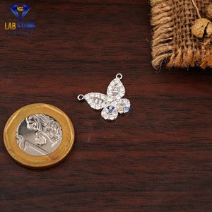 0.769 TDW redondo y Baguette corte diamante colgante de oro blanco por Labstone deslumbrante brillo colgante color/regalo para tu S - Product Image 5