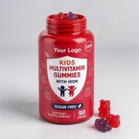 Gommes multivitaminées pour enfants avec fer, sans sucre, supplément à mâcher pour enfants, 90 gommes, OEM