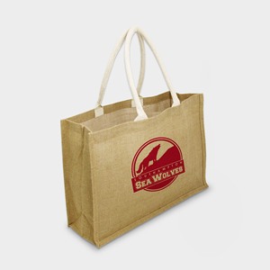 Bolsas de mano a rayas de yute hechas a mano ecológicas de alta calidad, mejor precio, venta al por mayor, patrón de logotipo personalizable, uso promocional - Product Image 2