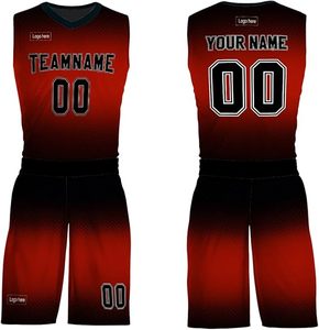Custom <b>Men's</b> Basketball Uniform with Personalized Print Breathable Top and <b>Shorts</b> Set for Youth Sports - Product Image 5