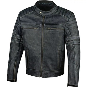 Vente en gros de veste en cuir véritable de haute qualité 2025 unisexe en toile de vachette imperméable et respirant mode hommes hiver décontracté Moto - Product Image 1