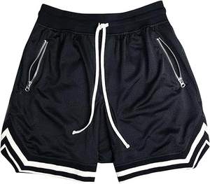 Pantalones Cortos Deportivos de Malla para Hombre, para Baloncesto, Running, Gimnasio, con Bolsillo con Cierre - Product Image 1