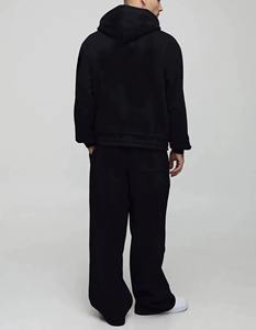 YSJY Fabricante, Conjunto Deportivo de Invierno con Logotipo Personalizado, Chándal de Dos Piezas para Hombre, Corte Regular, Estilo Cargo, Pantalones Deportivos Apilados - Product Image 3