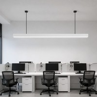 Luminaire suspendu linéaire LED en aluminium de 1200 mm pour bureau de service client, 6000K, intensité variable, lampe de plafond pour bureau