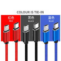 Micro vers USB-C câble USB OTG chargeur tressé cordon de synchronisation de données adaptateur de fil de charge pour PS4 Kindle Xbox contrôleur téléphone Android
