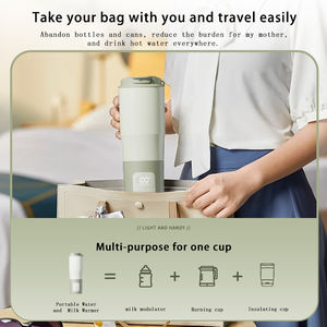 100 ℃   Chauffe-biberon portable sans fil, chauffe-lait pour bébé rechargeable, chauffe-biberon pour bébé pour les voyages - Product Image 4