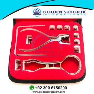 Kit de herramientas de presa de goma para dentista, instrumento Dental eléctrico Manual, perforador de acero inoxidable, juego de presa de goma quirúrgica - Product Image 6