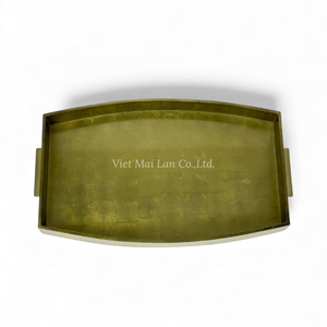 ถาดเคลือบเงาลายทองคำเปลว พร้อมหูจับ ทำด้วยมือ สำหรับเสิร์ฟอาหาร ตกแต่งโต๊ะ และตกแต่งบ้าน จากเวียดนาม - Product Image 2