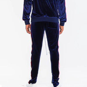 Survêtements d'hiver en velours écologique pour hommes, personnalisables en gros, avec sweat à capuche et pantalon, manches longues, couleur olive unie, poids moyen, respirants - Product Image 6