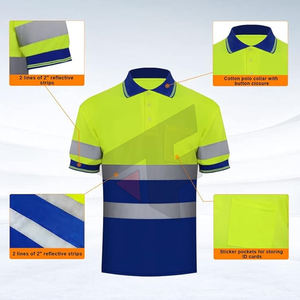 Camisetas de Alta Visibilidad Personalizadas con Camisetas de Trabajo de Construcción, Camiseta Polo de Seguridad de Poliéster y Algodón - Product Image 5