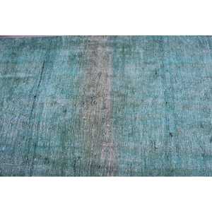 พรมขนาด 3.7x12.2 ฟุต, พรมวินเทจตุรกี, พรมขนสัตว์ลายดอกไม้สีเขียว - Product Image 5
